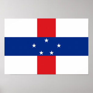 Poster Bandeira das Antilhas Neerlandesas