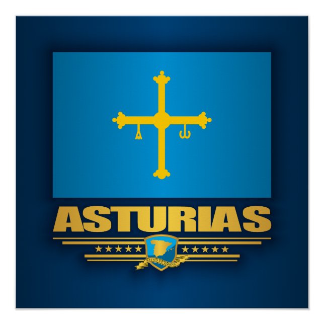 Pôster Bandeira das Astúrias (Frente)