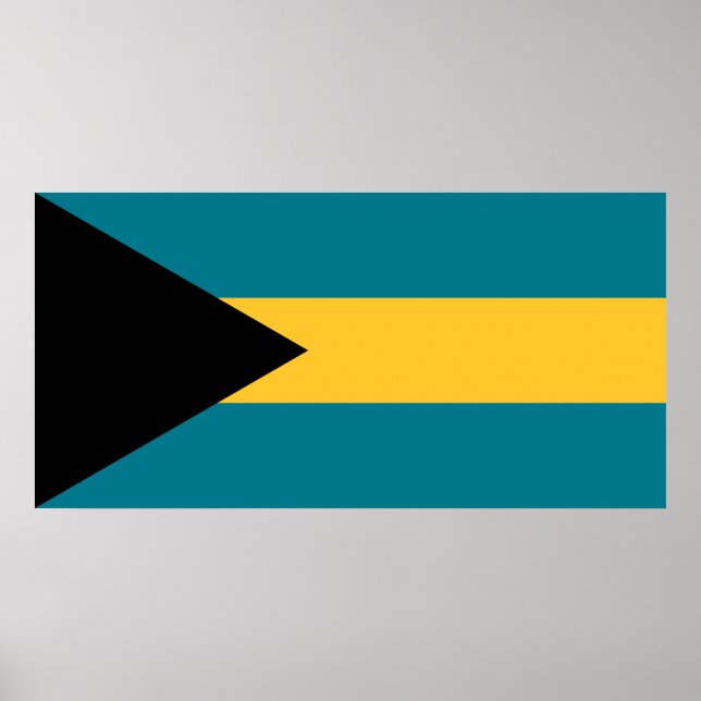 Poster Bandeira das Baamas (Frente)