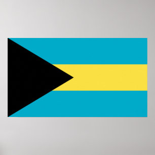 Poster Bandeira das Bahamas