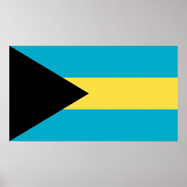 Poster Bandeira das Bahamas (Frente)
