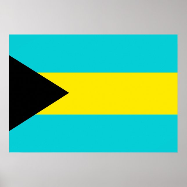 Pôster Bandeira das Bahamas (Frente)