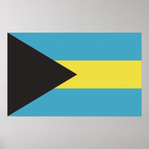 Poster Bandeira das Bahamas
