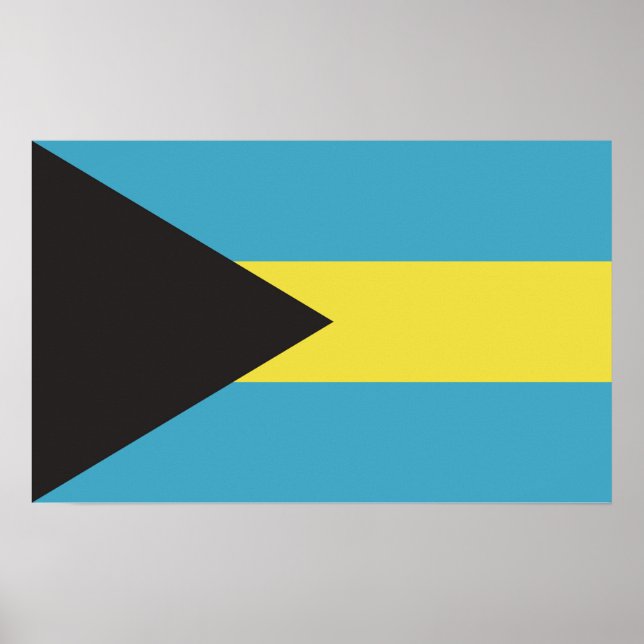 Poster Bandeira das Bahamas (Frente)
