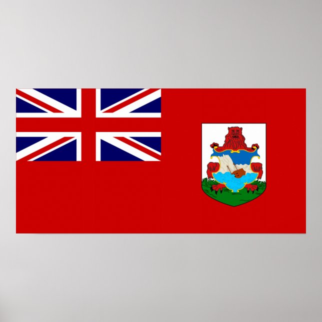Pôster Bandeira das Bermudas (Frente)