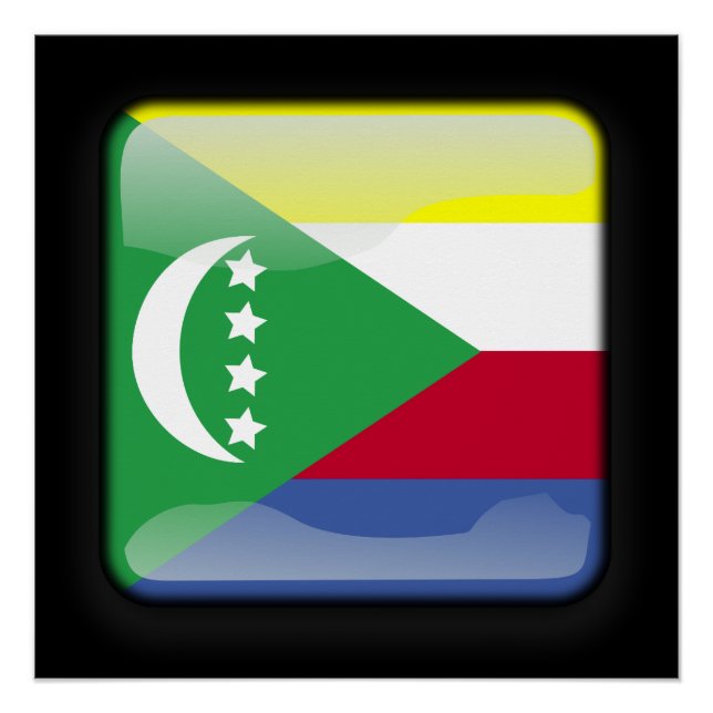 Pôster Bandeira das Comores (Frente)
