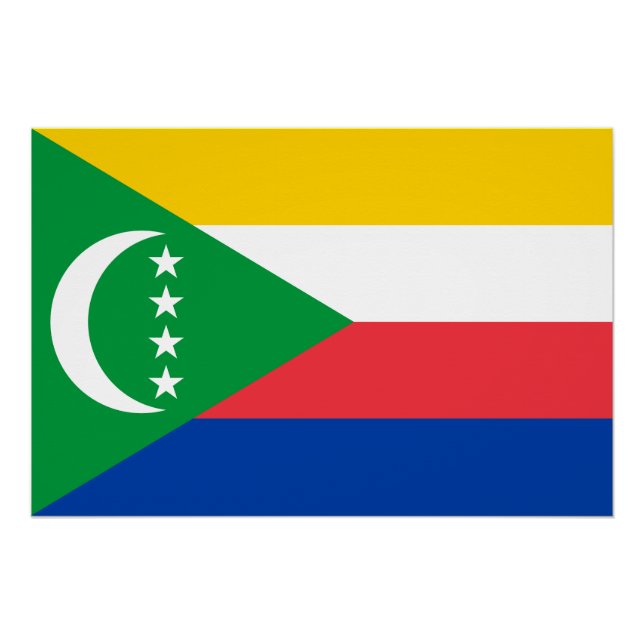 Pôster Bandeira das Comores (Frente)