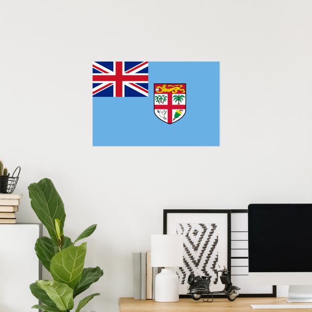 Poster Bandeira das Fiji (Escritório em casa)