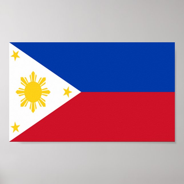 Pôster Bandeira das Filipinas (Frente)