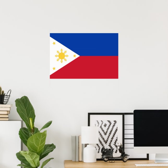 Poster Bandeira das Filipinas (Escritório em casa)