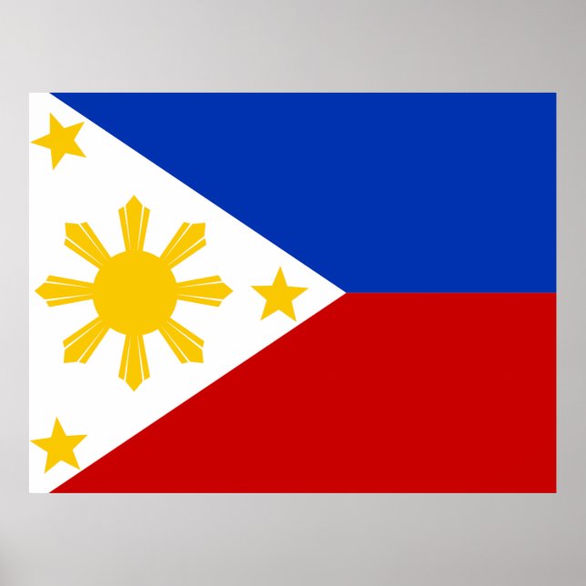 Poster Bandeira das Filipinas (Frente)