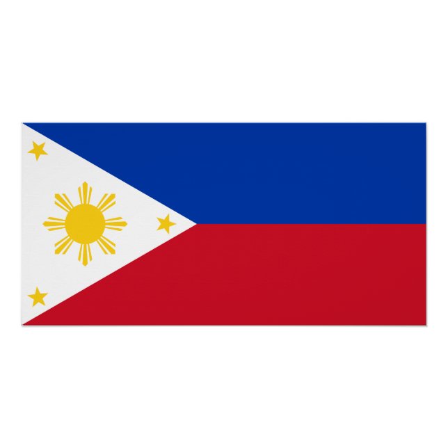 Pôster Bandeira das Filipinas (Frente)