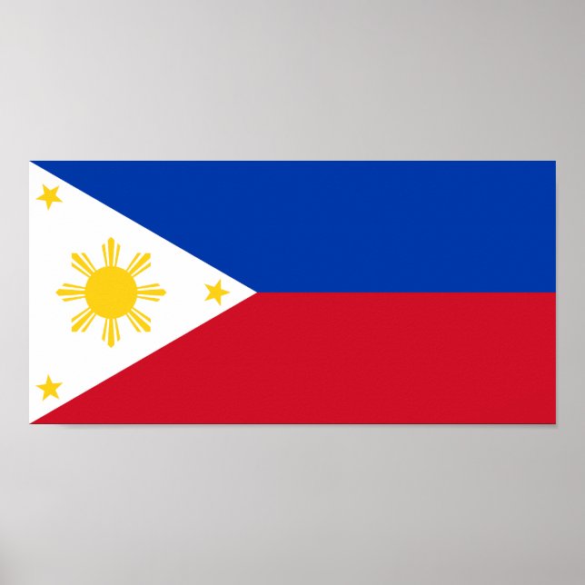 Poster Bandeira das Filipinas (Frente)