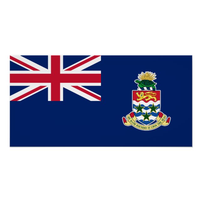 Pôster Bandeira das Ilhas Cayman (Frente)