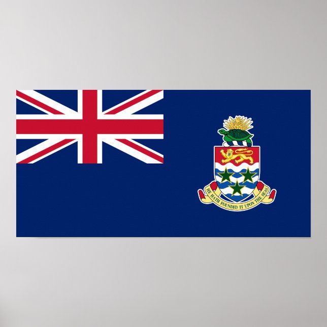 Poster Bandeira das Ilhas Cayman (Frente)