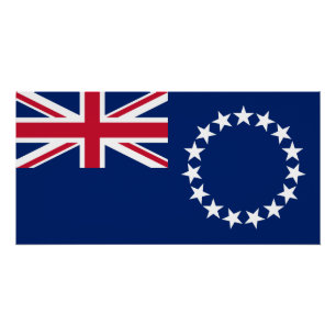 Pôster Bandeira das Ilhas Cook