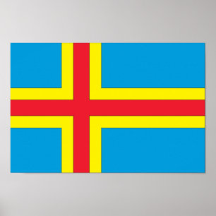 Pôster Bandeira das ilhas de Aland