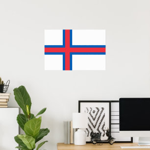 Poster Bandeira das Ilhas Faroé