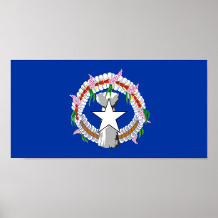 Poster Bandeira das Ilhas Marianas do Norte
