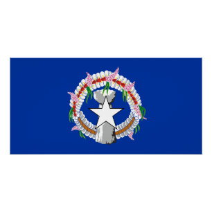 Pôster Bandeira das Ilhas Marianas nortes