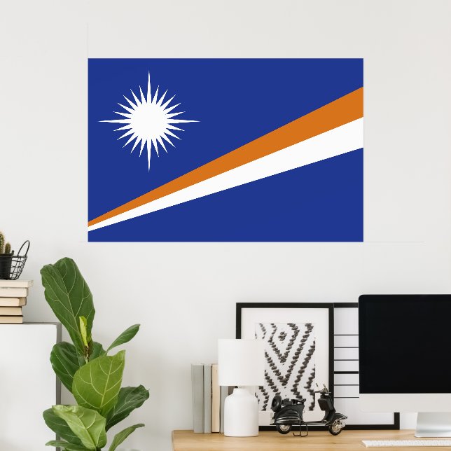 Poster bandeira das Ilhas Marshall (Escritório em casa)
