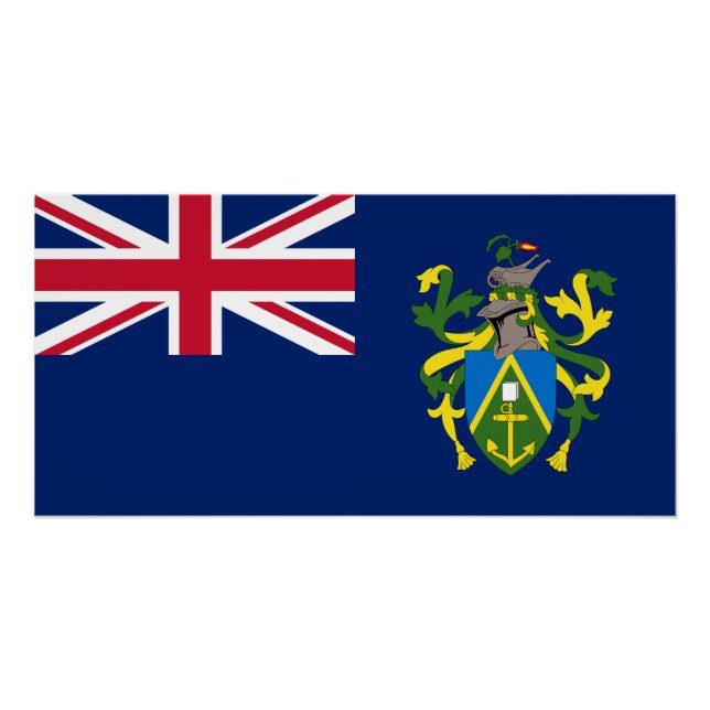 Pôster Bandeira das Ilhas Pitcairn (Frente)