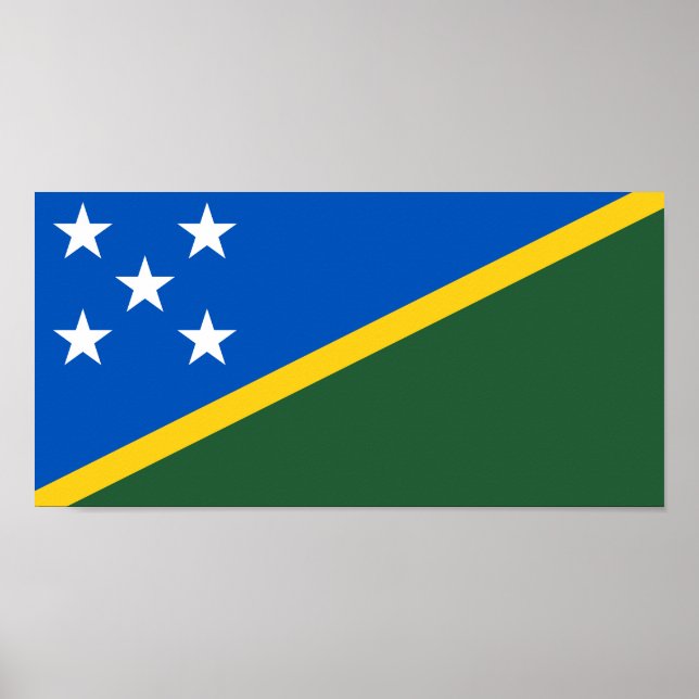 Poster Bandeira das Ilhas Salomão (Frente)
