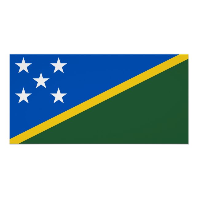 Pôster Bandeira das Ilhas Salomão (Frente)