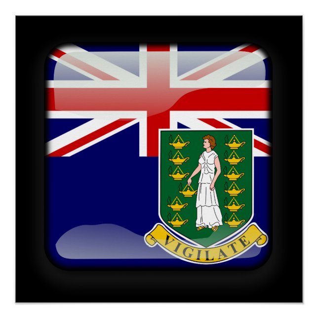 Pôster Bandeira das Ilhas Virgens (Frente)