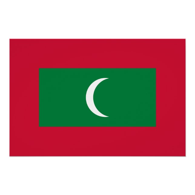 Pôster Bandeira das Maldivas (Frente)