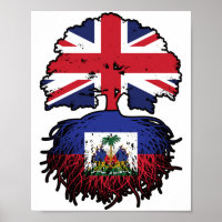 Bandeira das Raízes da Árvore Britânica do Haiti