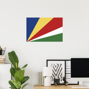 Poster Bandeira das Seychelles