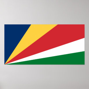 Poster Bandeira das Seychelles