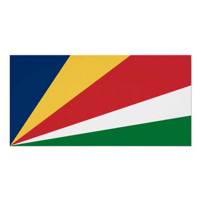 Pôster Bandeira das Seychelles (Frente)