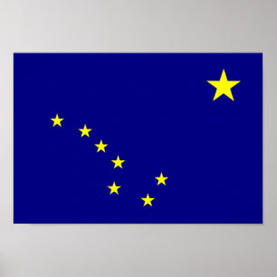 Pôster Bandeira de Alaska