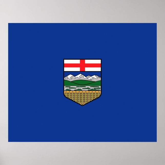 Poster Bandeira de Alberta (Frente)