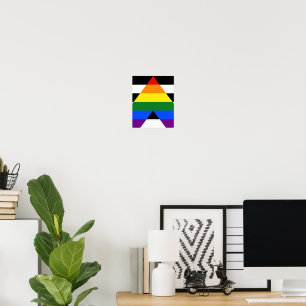 Poster Bandeira de aliado straight da SlipperyJoe's arco-