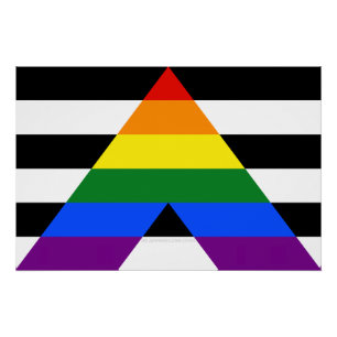 Pôster Bandeira de aliado straight da SlipperyJoe's lisa 