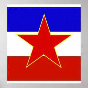 Pôster Bandeira de alta qualidade da Jugoslávia