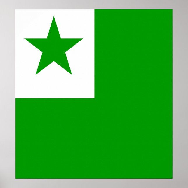 Poster Bandeira de alta qualidade esperanto (Frente)