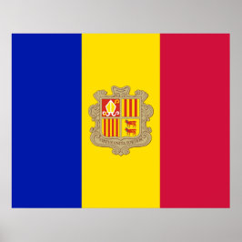 Poster Bandeira de Andorra