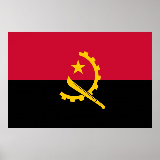 Poster Bandeira de Angola (Frente)