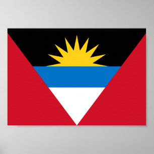 Poster Bandeira de Antígua e Barbuda