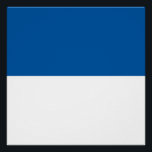 Pôster Bandeira de Assen<br><div class="desc">Bandeira de Assen,  Países Baixos A bandeira é constituída por duas faixas horizontais de largura igual,  a azul superior e a branca inferior</div>