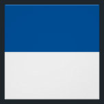 Pôster Bandeira de Assen<br><div class="desc">Bandeira de Assen,  Países Baixos A bandeira é constituída por duas faixas horizontais de largura igual,  a azul superior e a branca inferior</div>