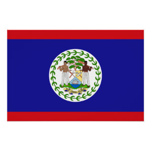 Pôster Bandeira de Belize