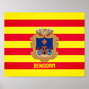 Poster Bandeira de Benidorm - Comunidad Valenciana (ESP)