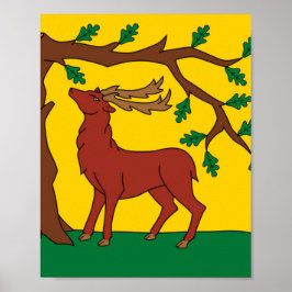 Poster Bandeira de Berkshire (Reino Unido)