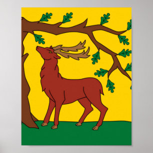 Poster Bandeira de Berkshire (Reino Unido)