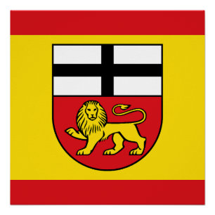 Pôster Bandeira de Bonn cidade da Alemanha símbolo emblem